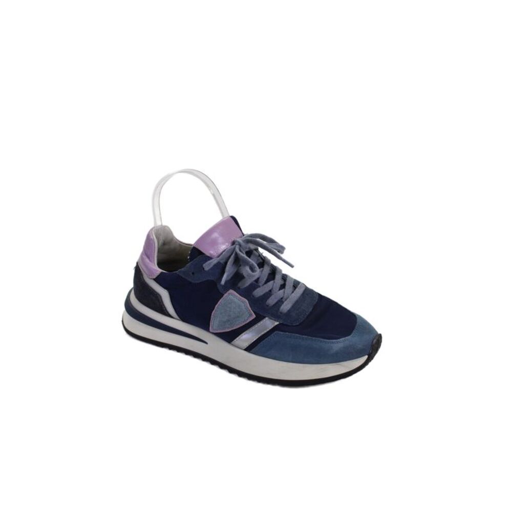 Philippe Model Womens Paris Tropez 2.1 Low-Top Sneakers Blue Size 7